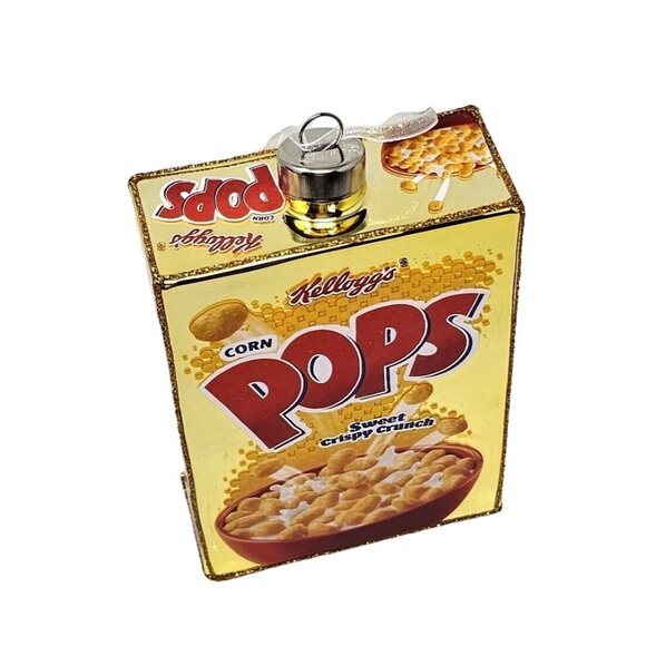 Kellog's Corn Pops Breakfast Cereal Glass Christmas Ornament - Picture 2 of 4
